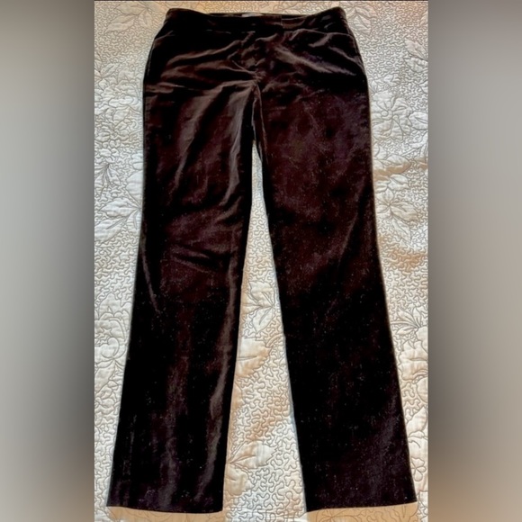 BROOKS BROTHERS 346 Natalie Fit Women’s Black Velvet Straight Leg Slacks Sz 8 - Picture 10 of 11